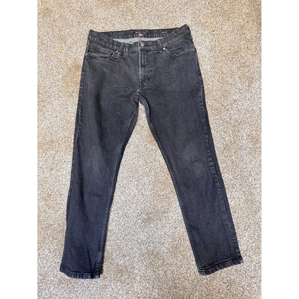 Michael Kors Parker Slim Fit Jeans Mens 32x30 Charcoal Black Denim Pants